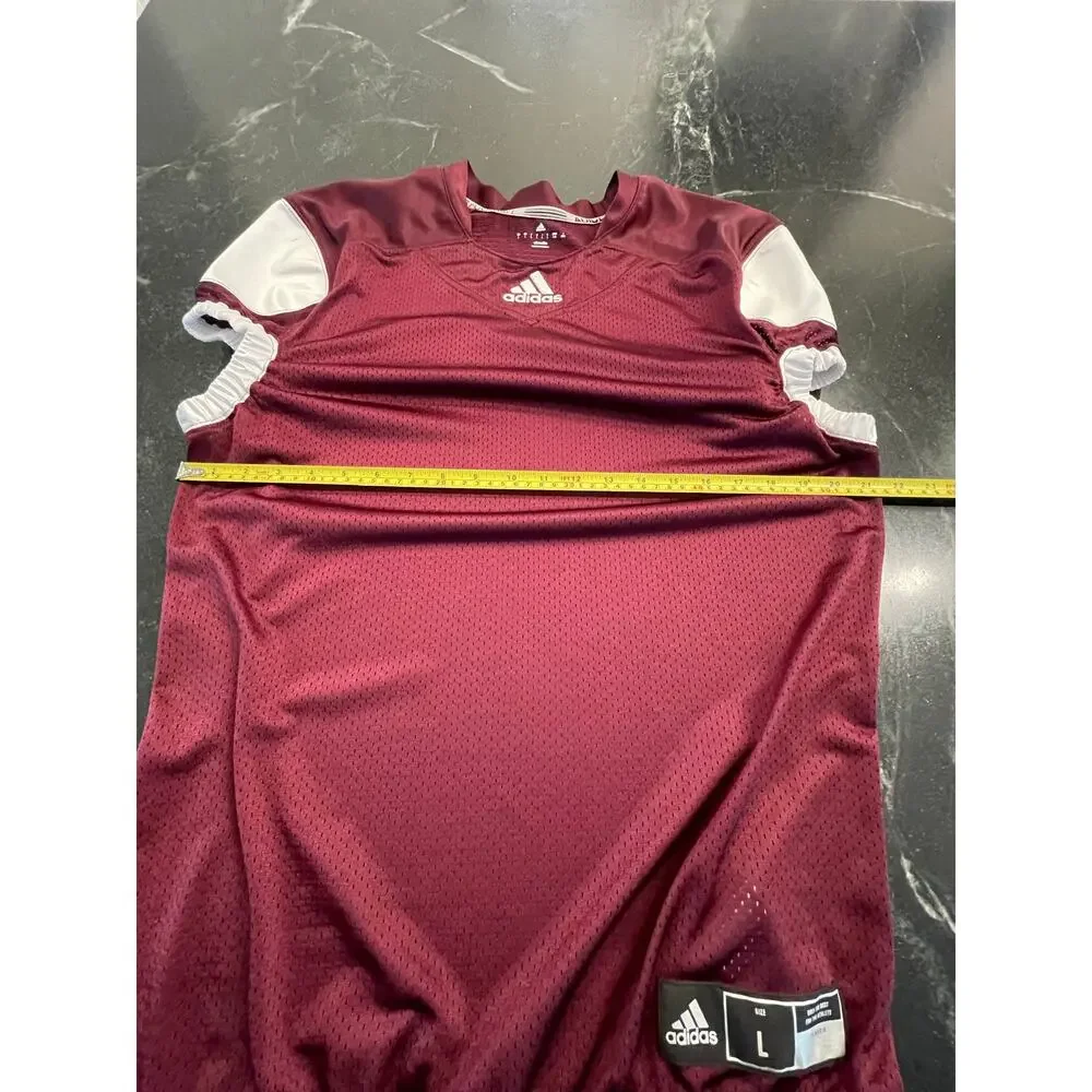 ADIDAS Techfit Hyped press coverage Maroon/White Jersey Large EUC